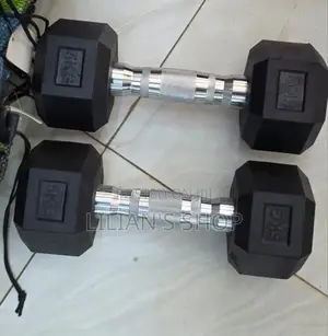 A Pair of 5kg Hex Dumbells