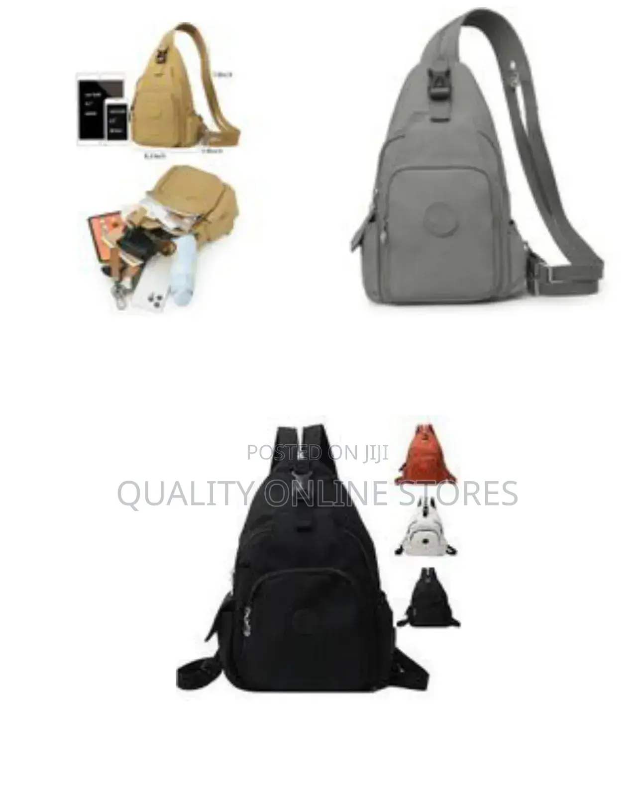 Multi-Pocket Chest Bag Lightweight Business 3-Way Small Backpack