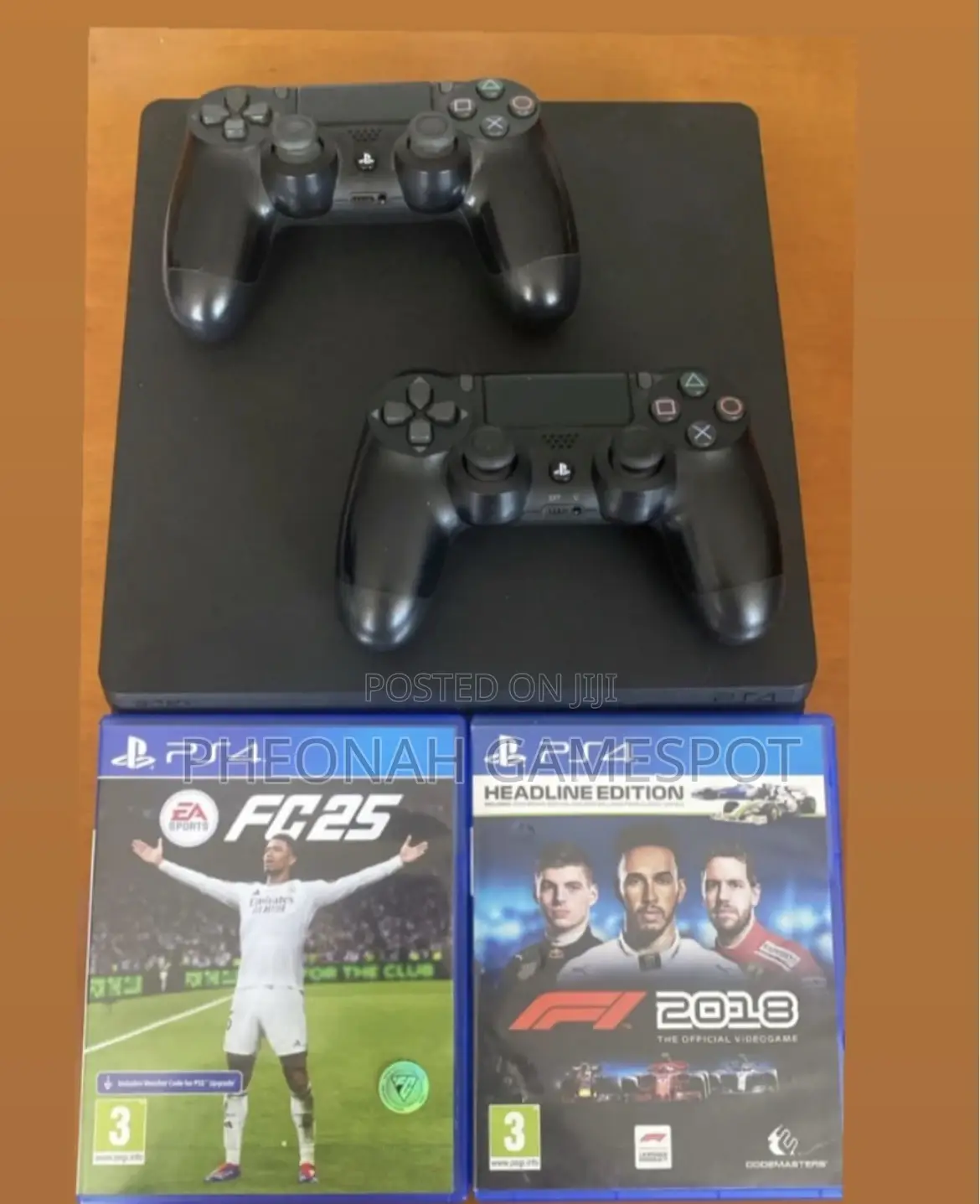 Ps4 Bundle Set, Two Controllers, 18 Games Installed, Bold Clean Power.