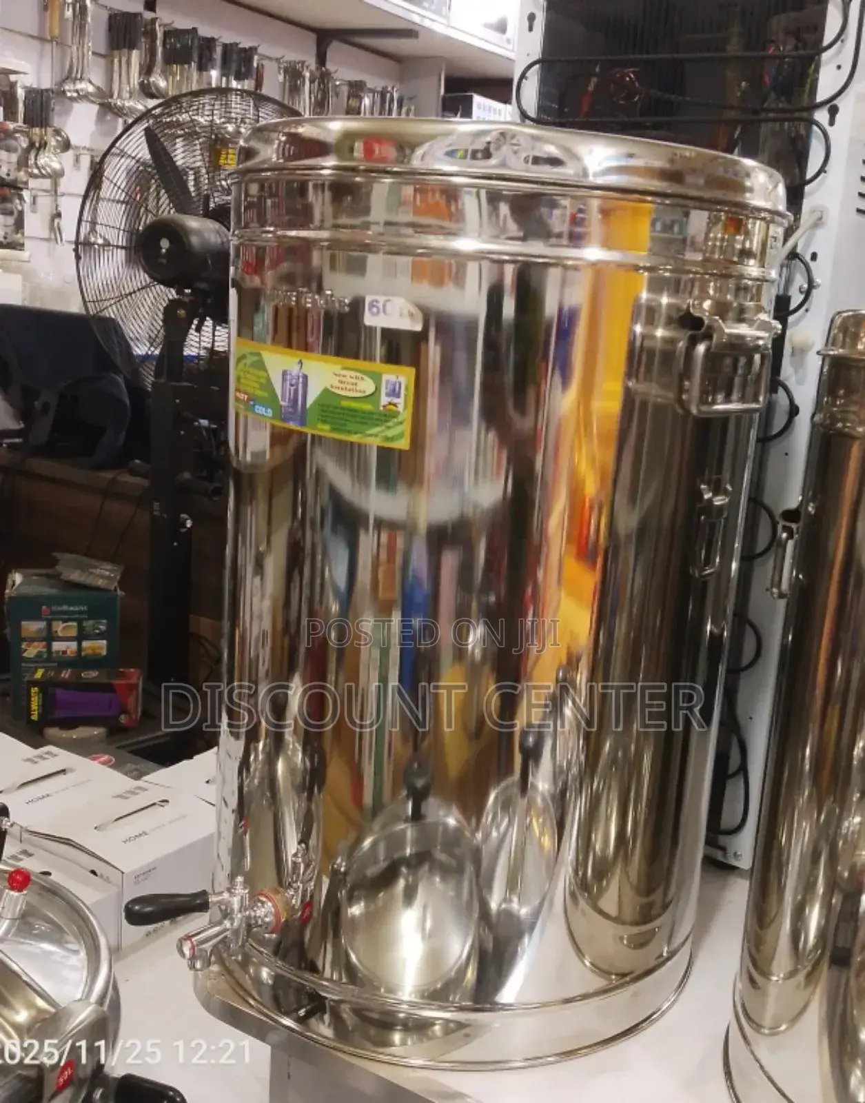 Tea Can Stainless Steel 60 Liters
