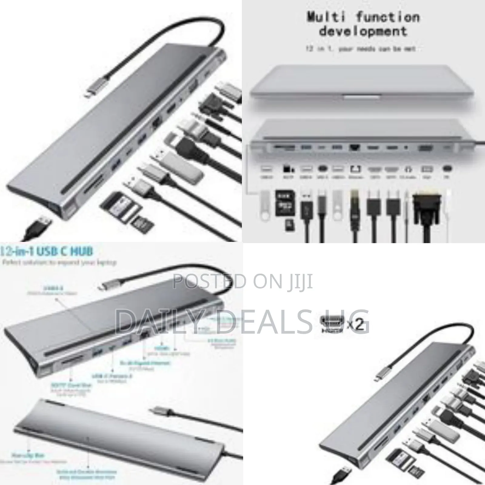 0ten 12 in 1 Multi Port Usb C Dock Type C to Hdmi + 4 Usb a + Pd+ Sd+