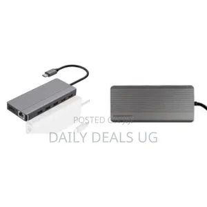 Powerology 12 In1 Usb-C Hub Hdmi Type-C 100w Pd Ethernet Vga Usb Sd
