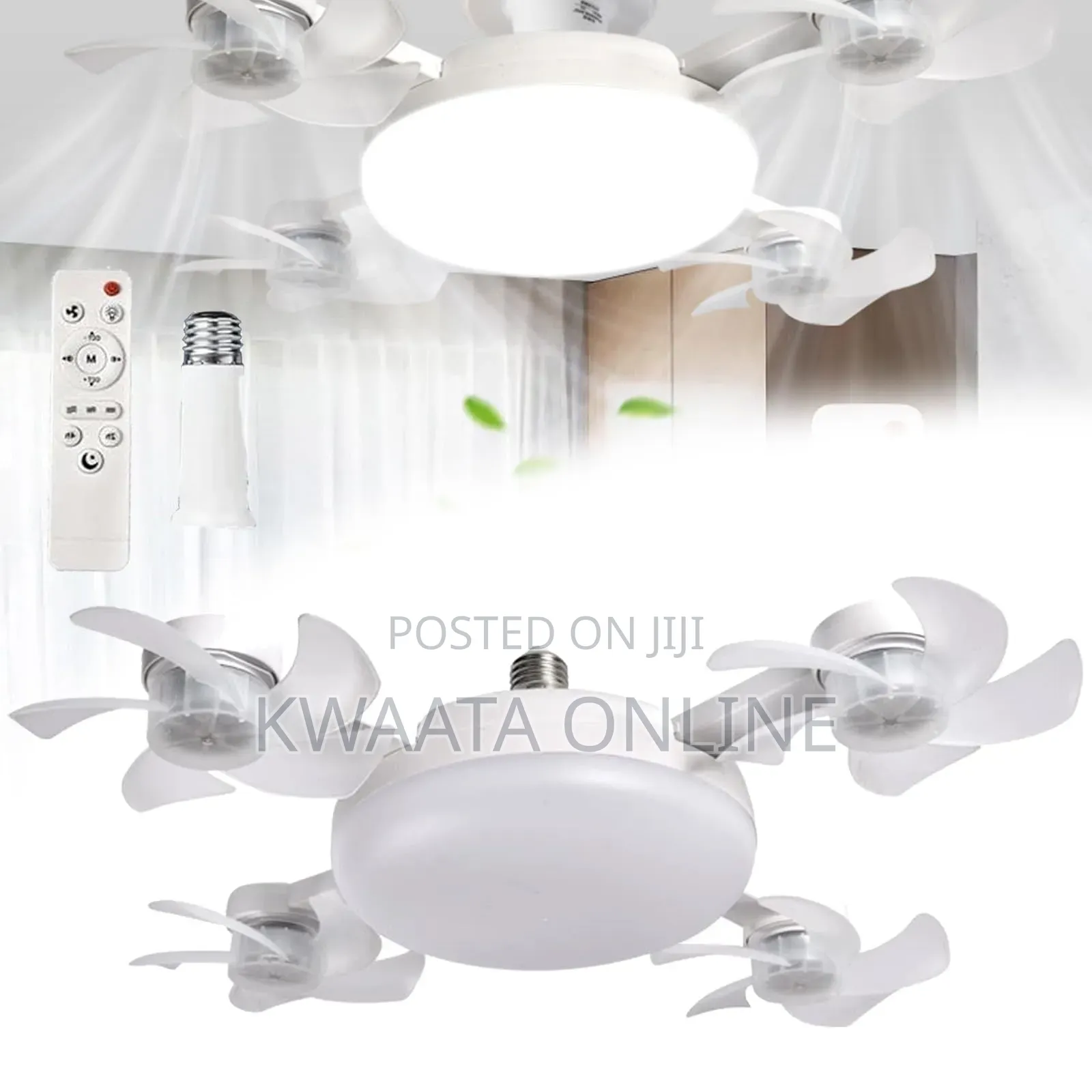 2 In 1 Drone Light Fan, 3 Colors Hanging Fans With Led Lights,(4 Head)