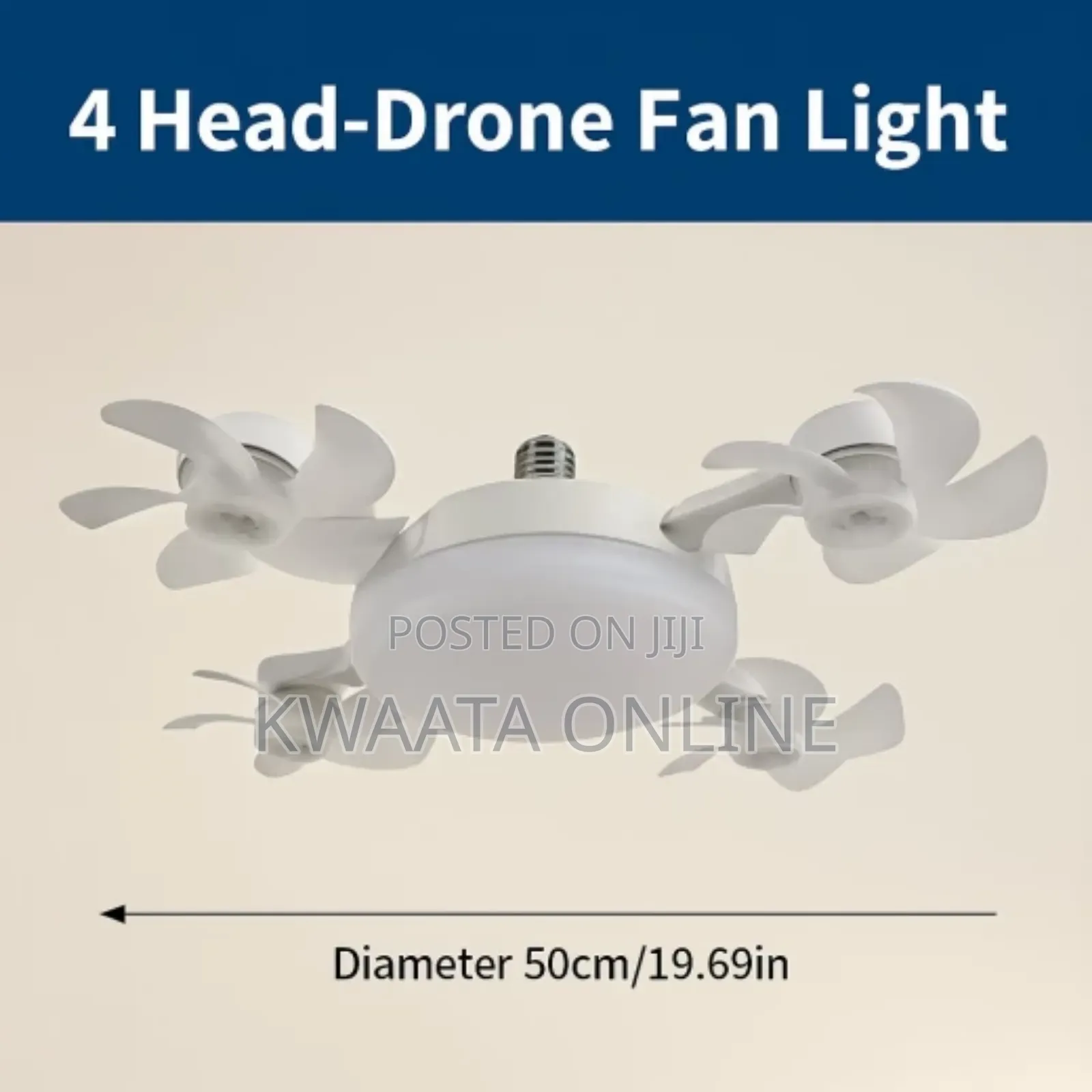 2 In 1 Drone Light Fan, 3 Colors Hanging Fans With Led Lights,(4 Head)
