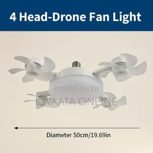2 In 1 Drone Light Fan, 3 Colors Hanging Fans With Led Lights,(4 Head)