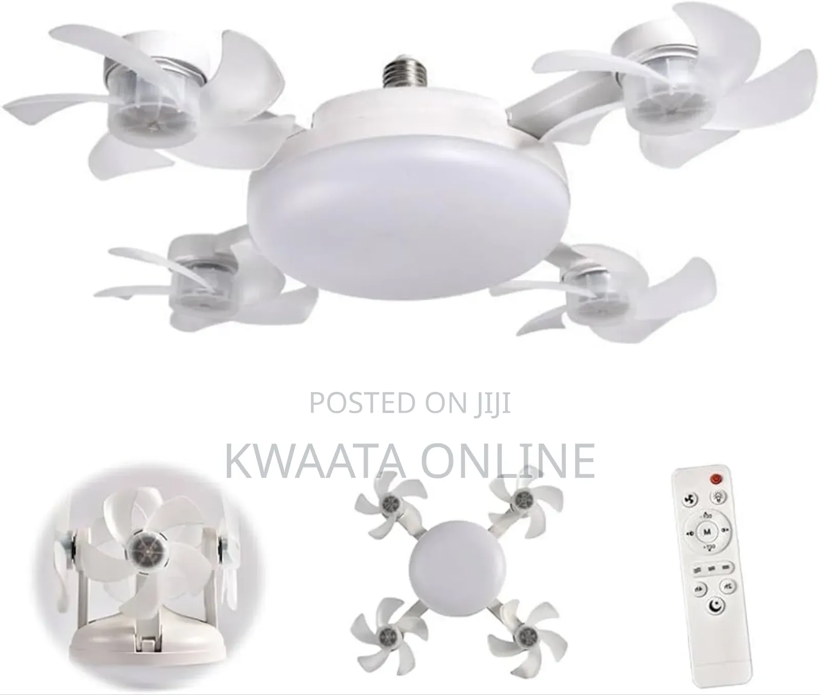 2 In 1 Drone Light Fan, 3 Colors Hanging Fans With Led Lights,(4 Head)