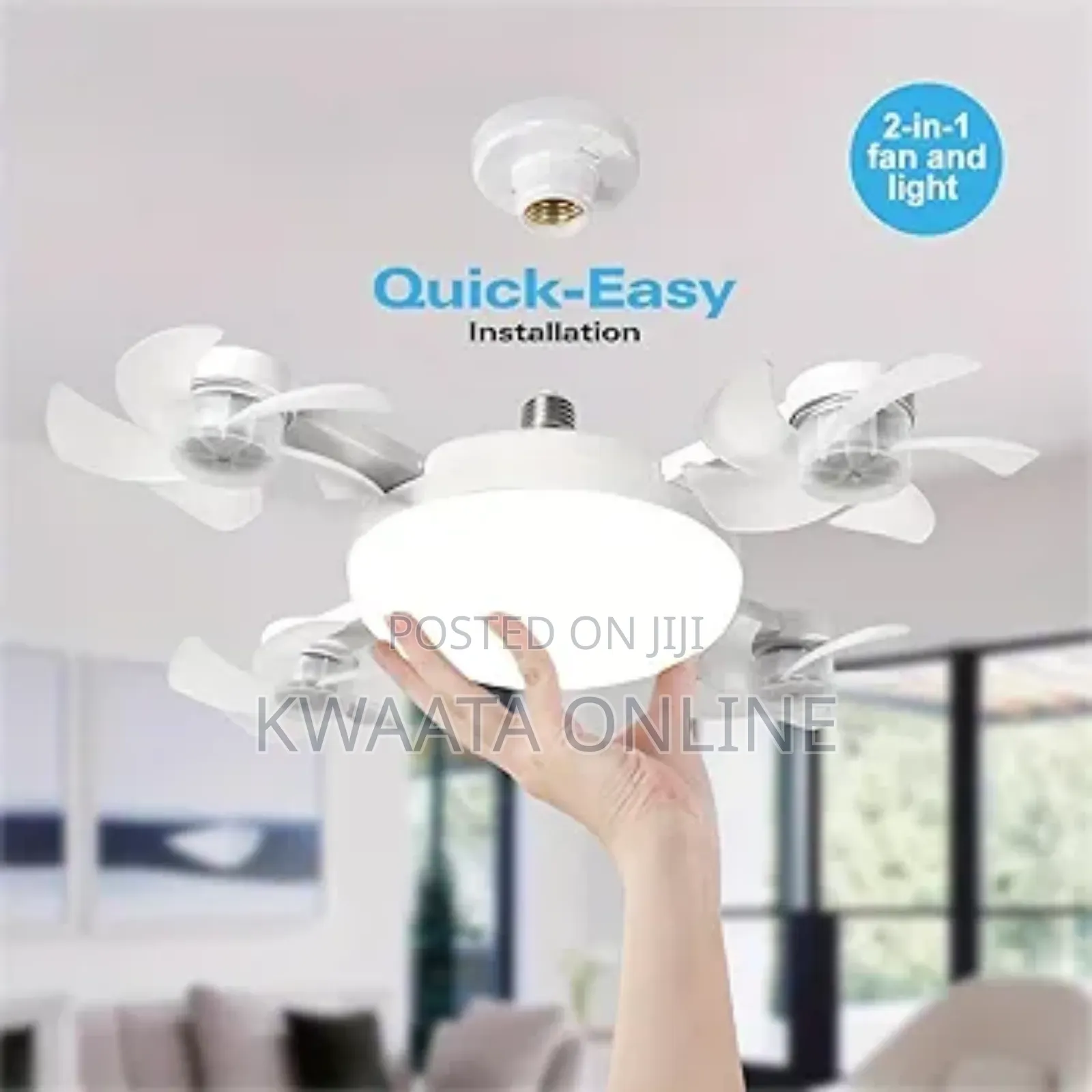 2 In 1 Drone Light Fan, 3 Colors Hanging Fans With Led Lights,(4 Head)