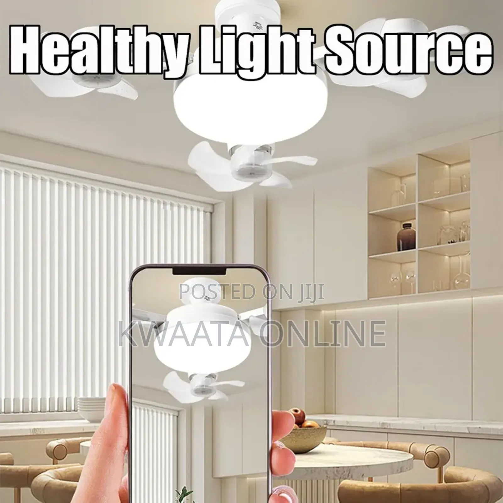 2 In 1 Drone Light Fan, 3 Colors Hanging Fans With Led Lights,(4 Head)