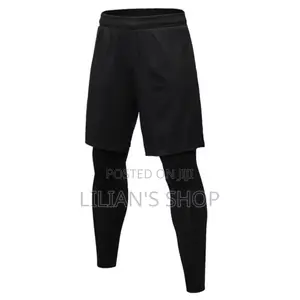 2in1 Men and Women Tights and Shorts Exercise or Gym Wear