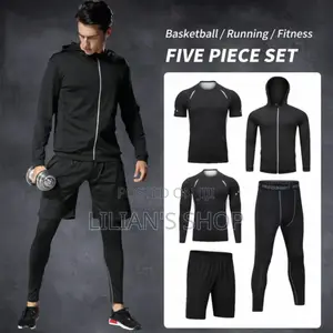 Men's 5-Piece Compression Athletic Wear Set