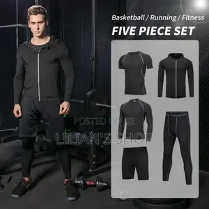 Men's 5-Piece Compression Athletic Wear Set