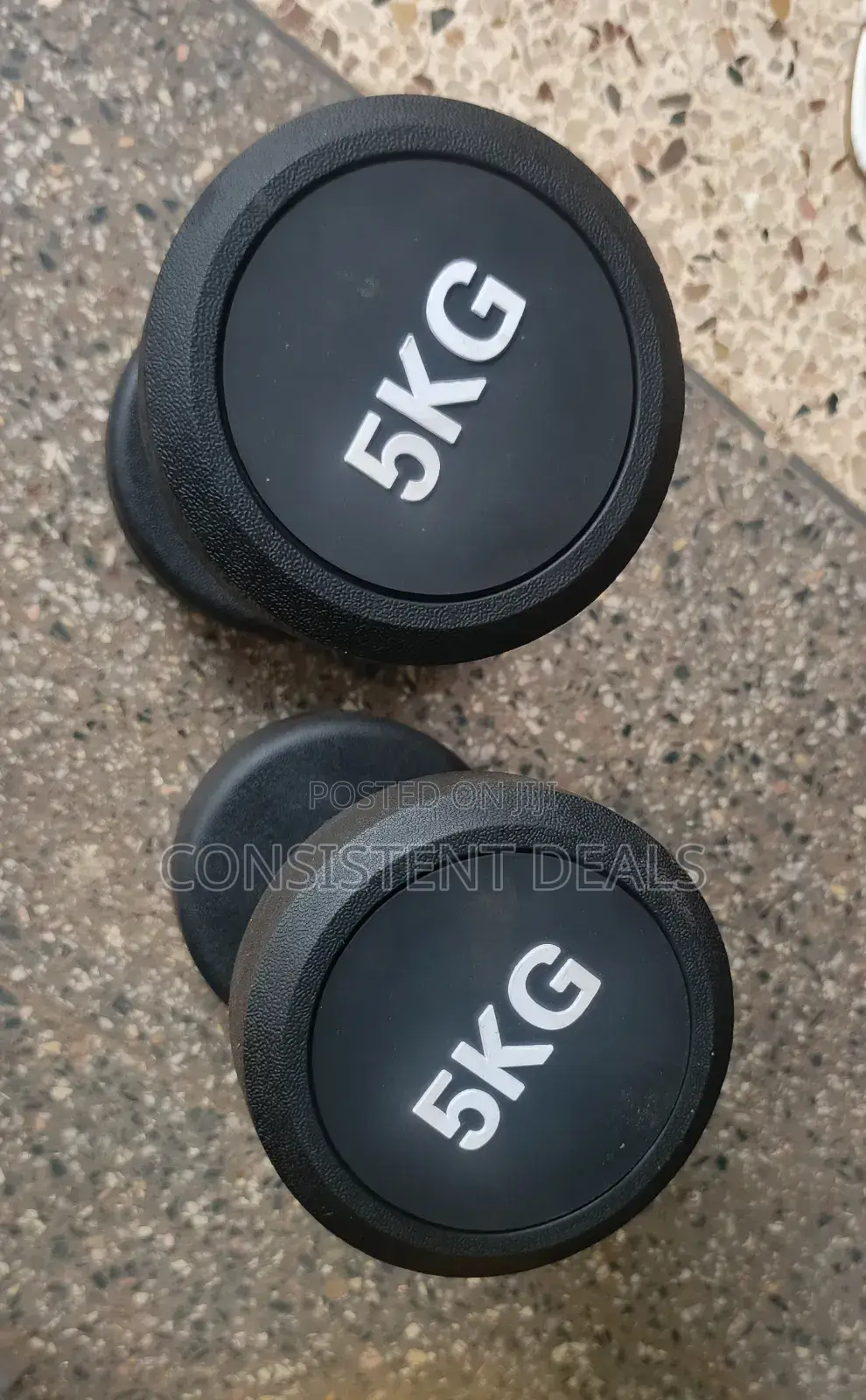 5kg Pair Rubber Coated Dumbbells