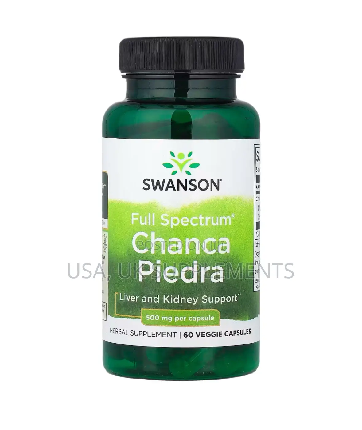 Chanca Piedra Liver and Kidney Support 500mcg 60veg Capsules Swanson