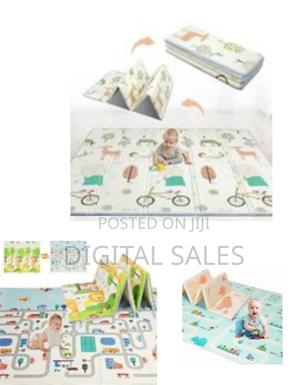 Baby Folding Play Mat Extra Large Foam Playmat Crawl Mat Reversible