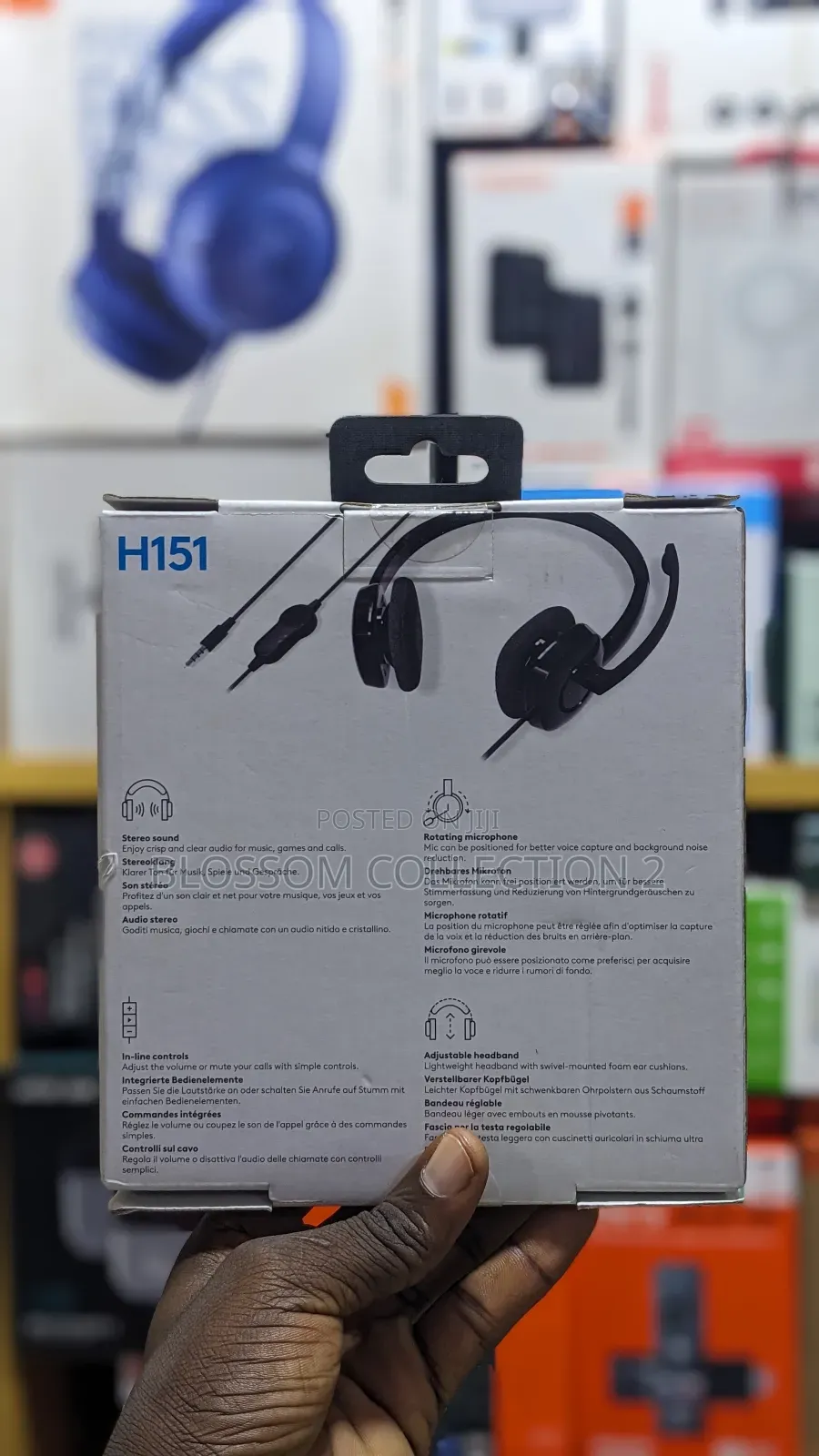 Logitech H151 Headsets, Analog Stereo With Rotating Noise-Cancelling