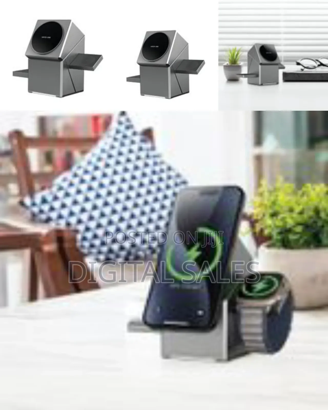 Green Lion Power Trio 3 in 1 Wireless 15w Fast Charger, Compatible