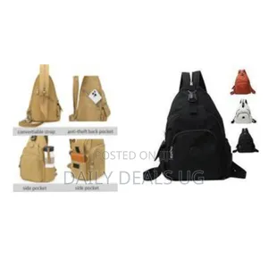 Multi-Pocket Chest Bag Lightweight Business 3-Way Small Backpack Purse