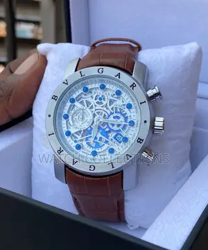 Swiss Made Bvlgari Leather Watch