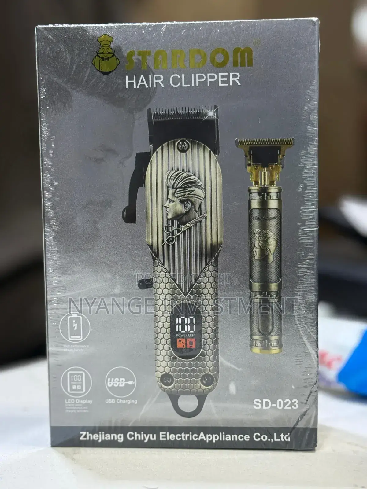Stardom Hair Clippers 2pcs in a Box Rechargeable