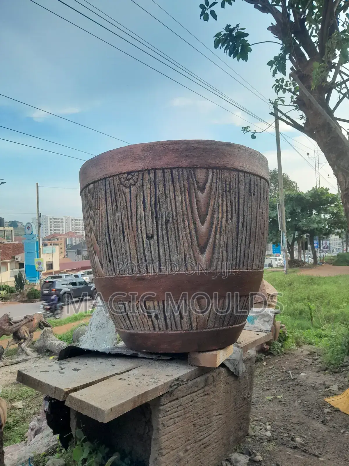 Wine Barrel Flower Planter
