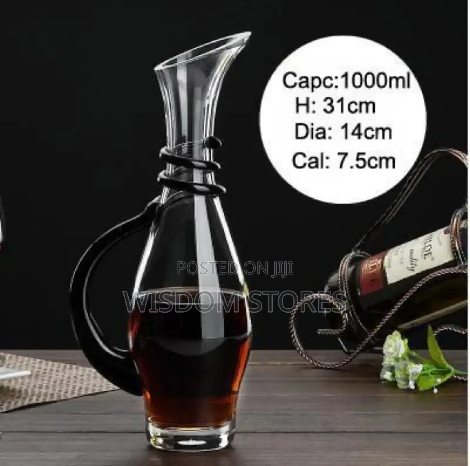 European Crystal Glass Wine Decanter