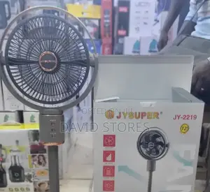 Jysuper Jy-2219 Rechargeable Stand Fan Powerful, Long-Lasting Battery