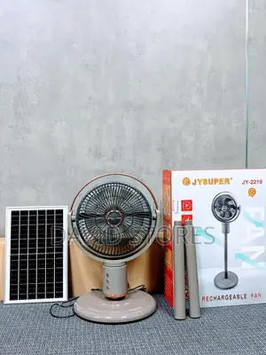 Jysuper Jy-2219 Rechargeable Stand Fan Powerful, Long-Lasting Battery