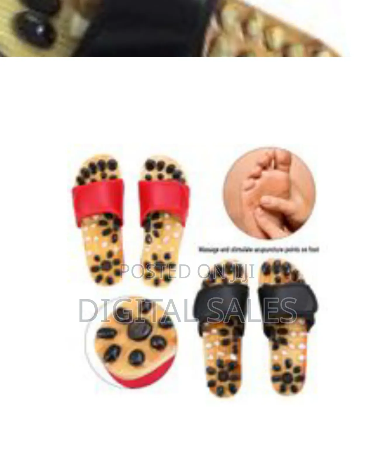 35-36 Oot Reflexology Sandals Revitalize Feet With Massage Stone
