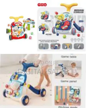 3 in 1 Educational Baby Walker, Sit and Stand Walker