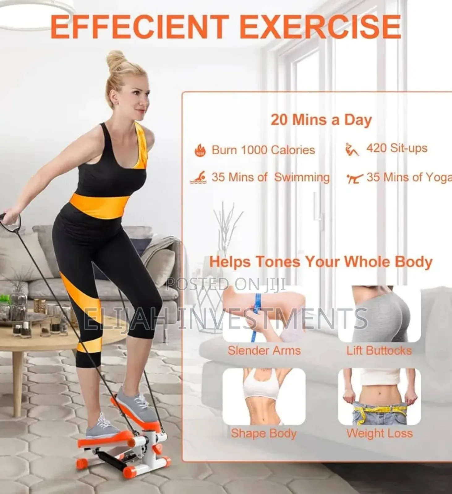 Mim Heavy-Duty Exercise Indoor Stepper Machine
