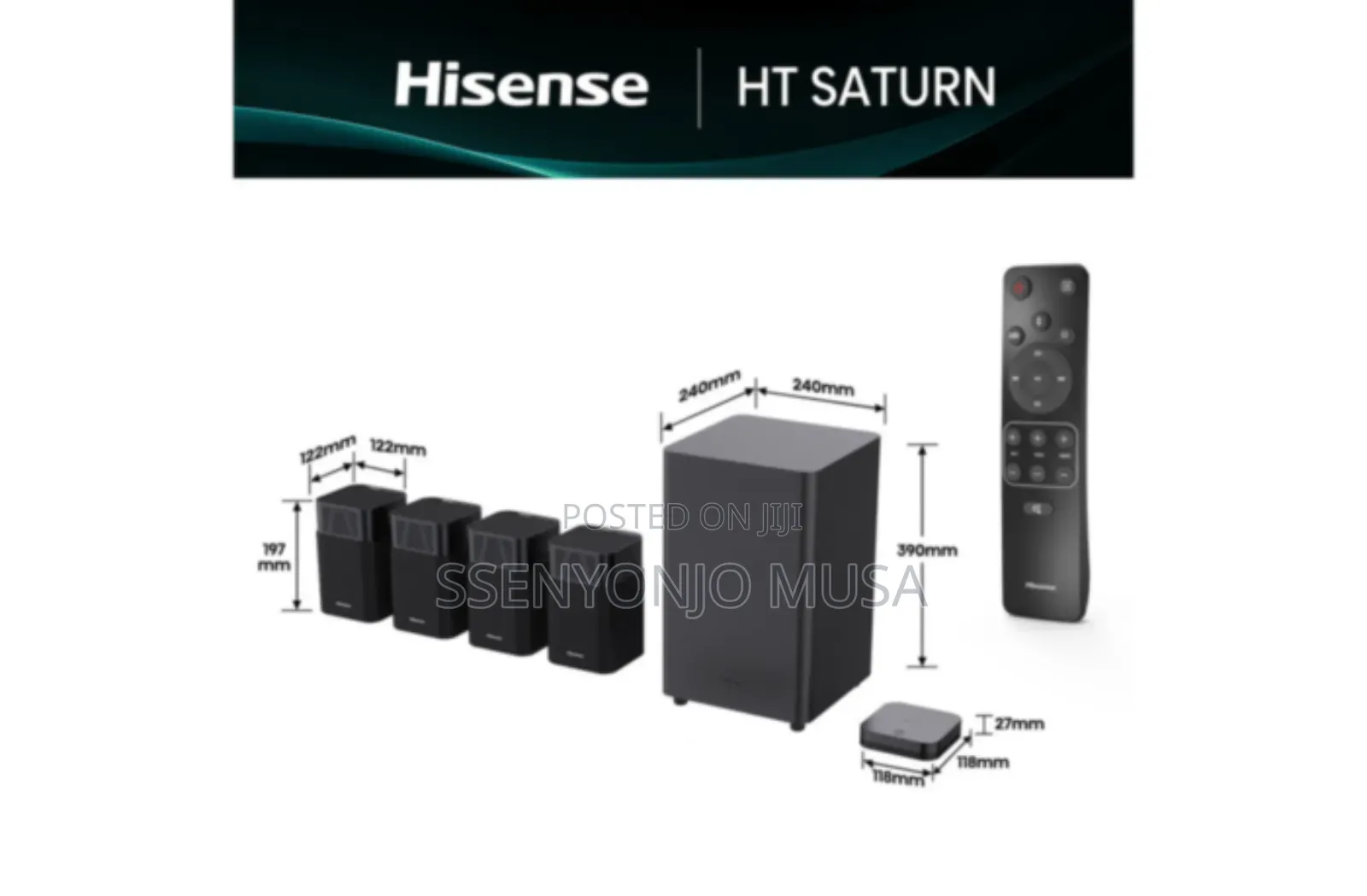 Hisense Ht Saturn 4.1.2ch Dolby Atmos/Dts:Xwireless Home Cinema System