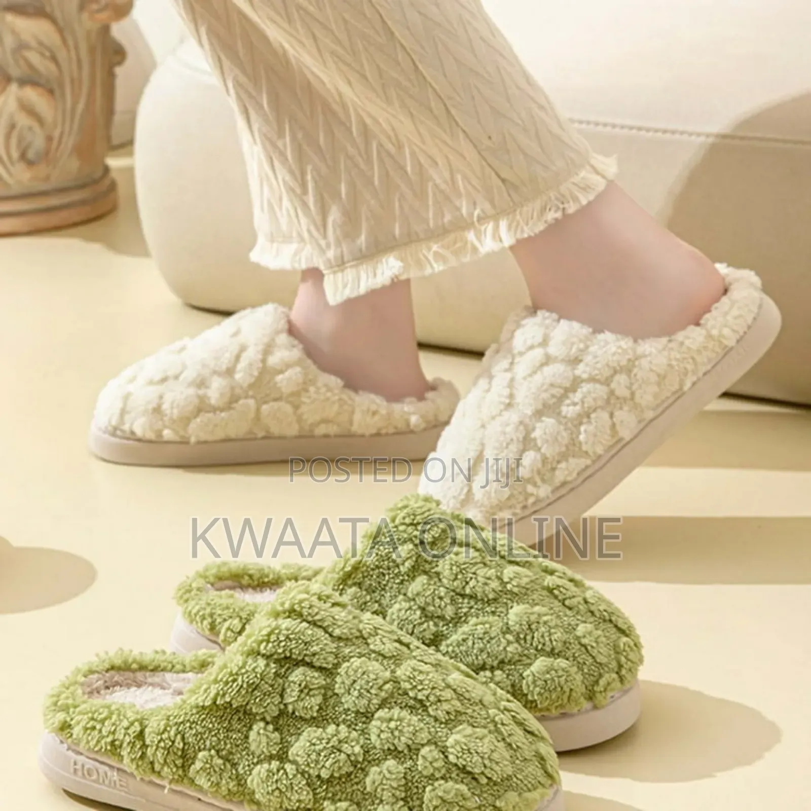 Soft Fleece Memory Foam House Slippers Plush Non-Slip Indoor Shoes