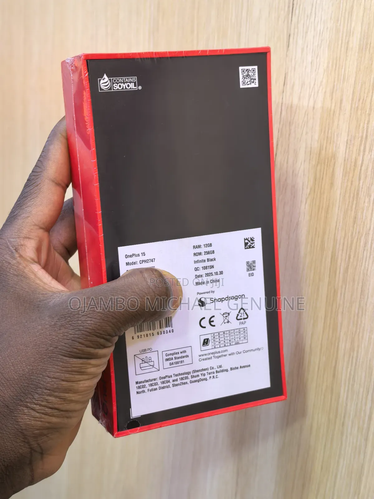 New OnePlus 15 256 GB Black