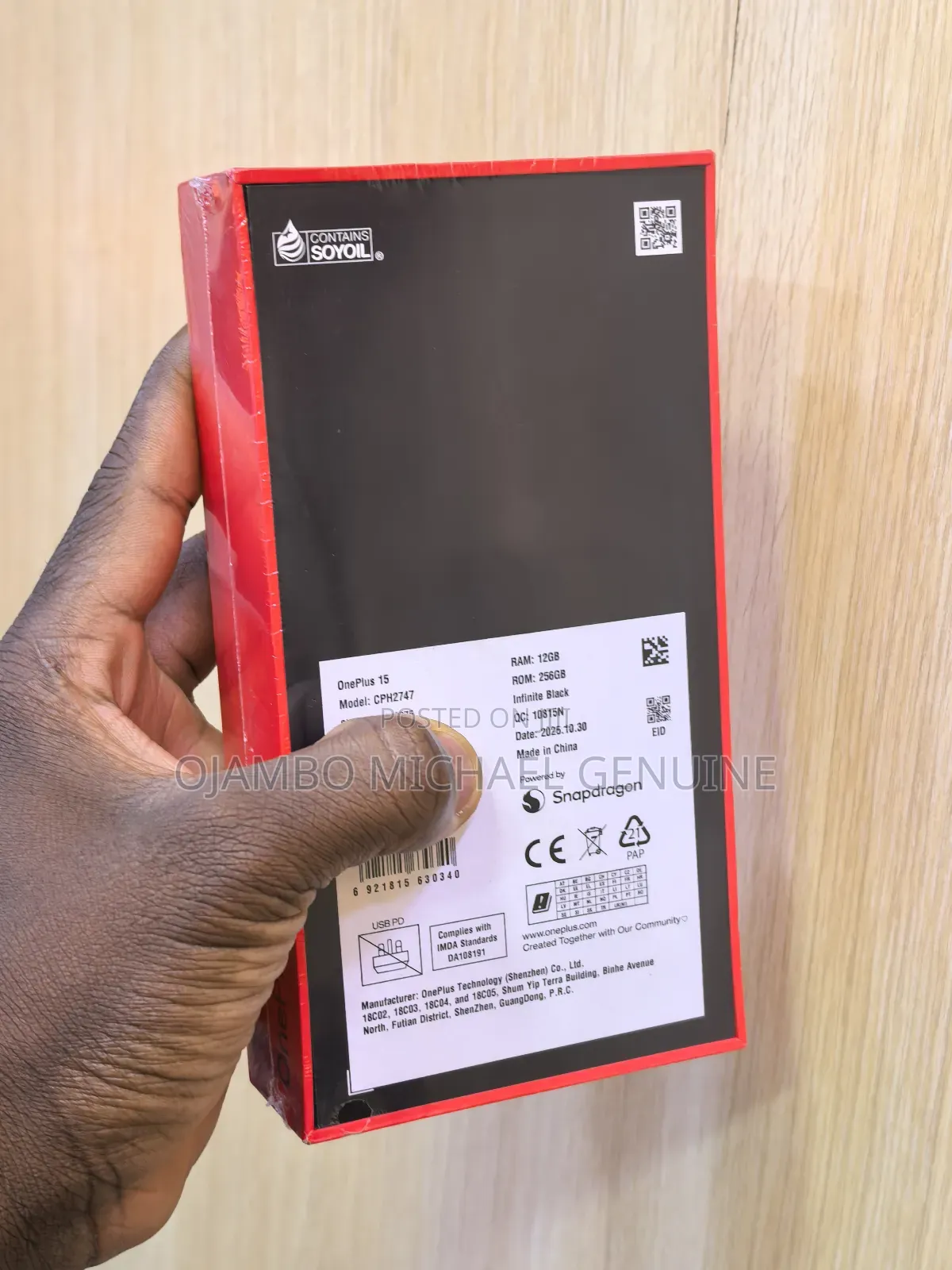 New OnePlus 15 256 GB Black