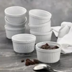 12 Piece White Porcelain Ramekin Set for Desserts and Dips