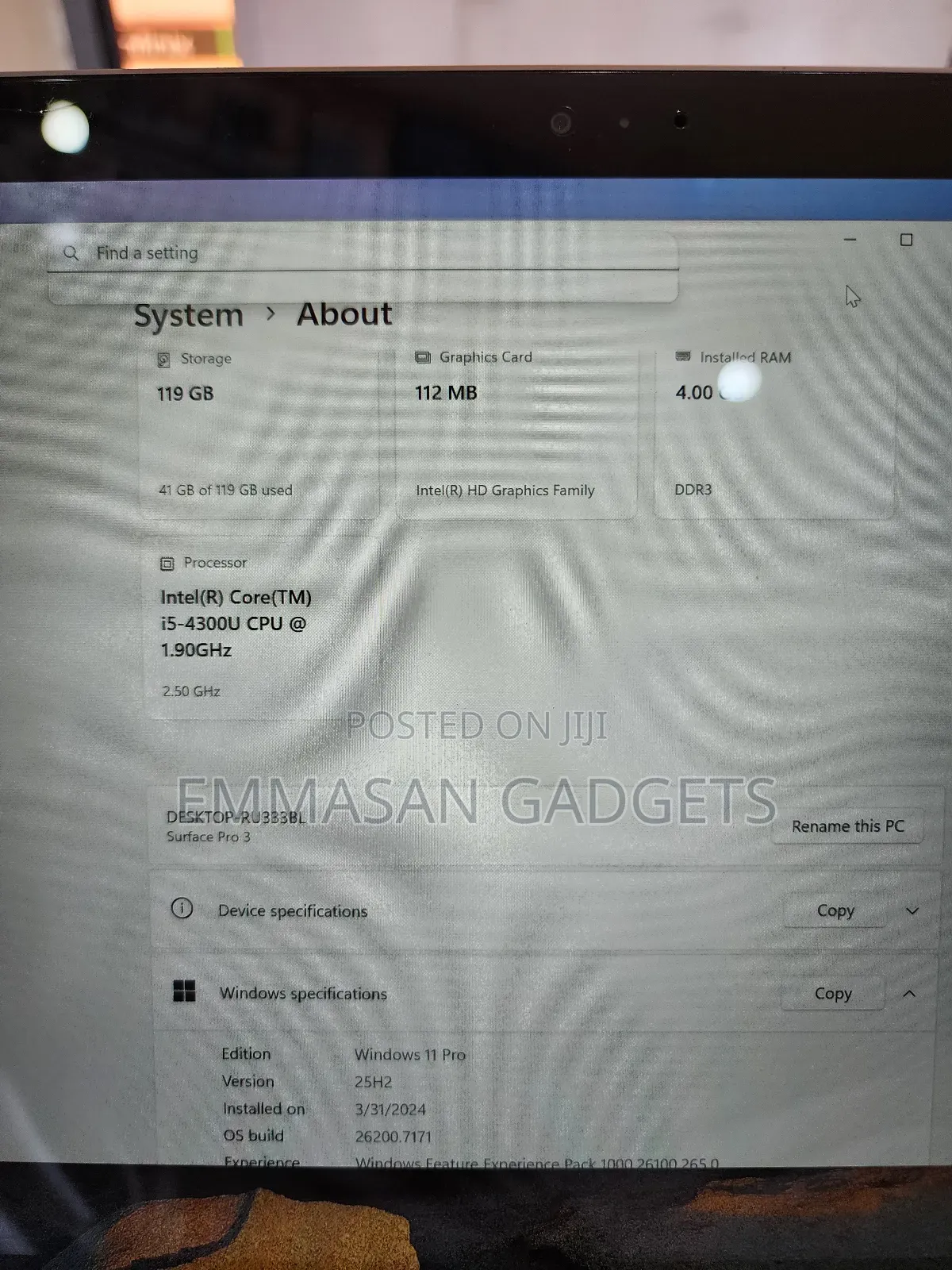 Microsoft Surface Pro 3 i5 128 GB Silver