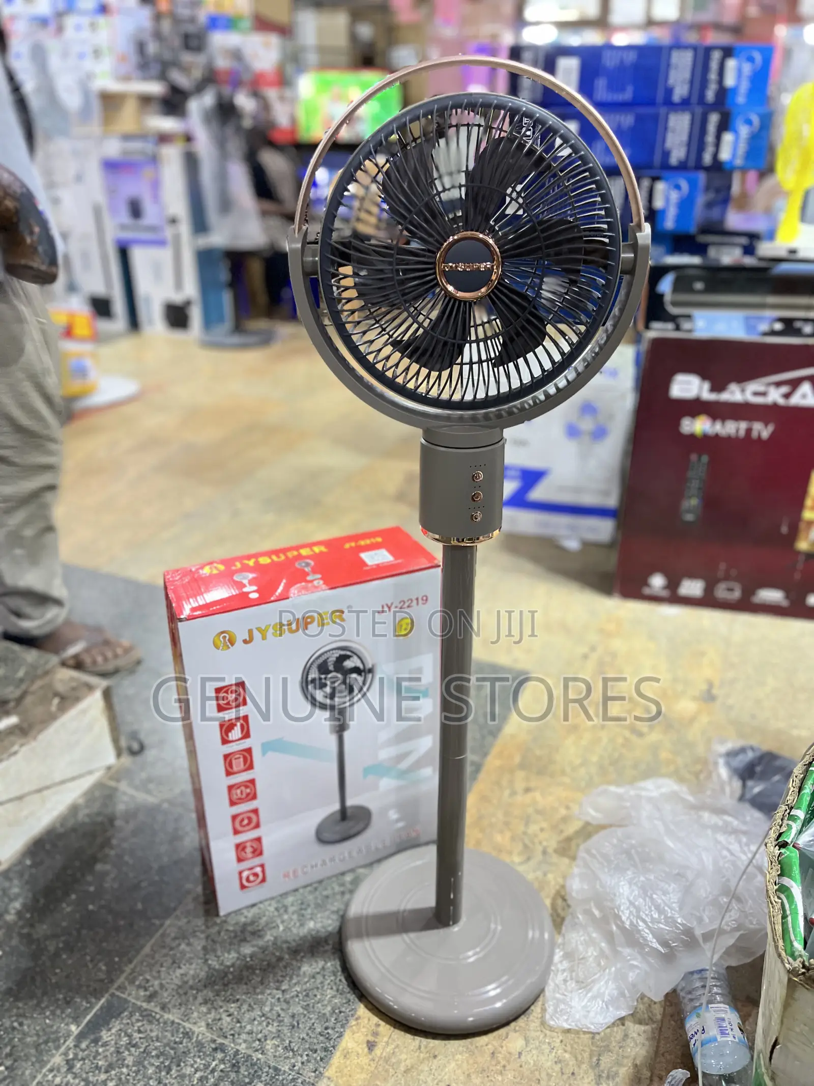Jy Super Rechargeable Stand Fan.