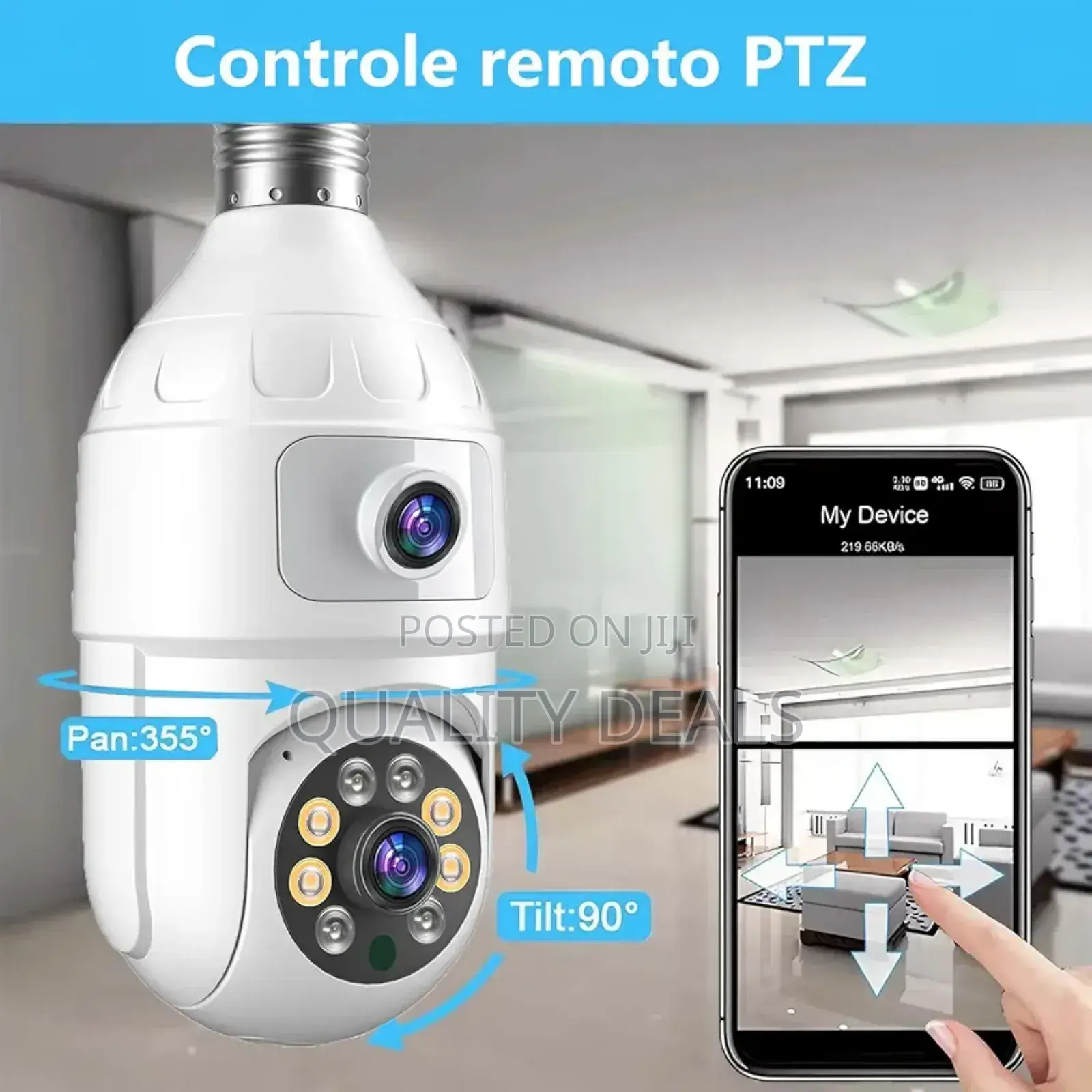 Bulb Security Camera – 6mp Dual Lens Wifi Ip Cam