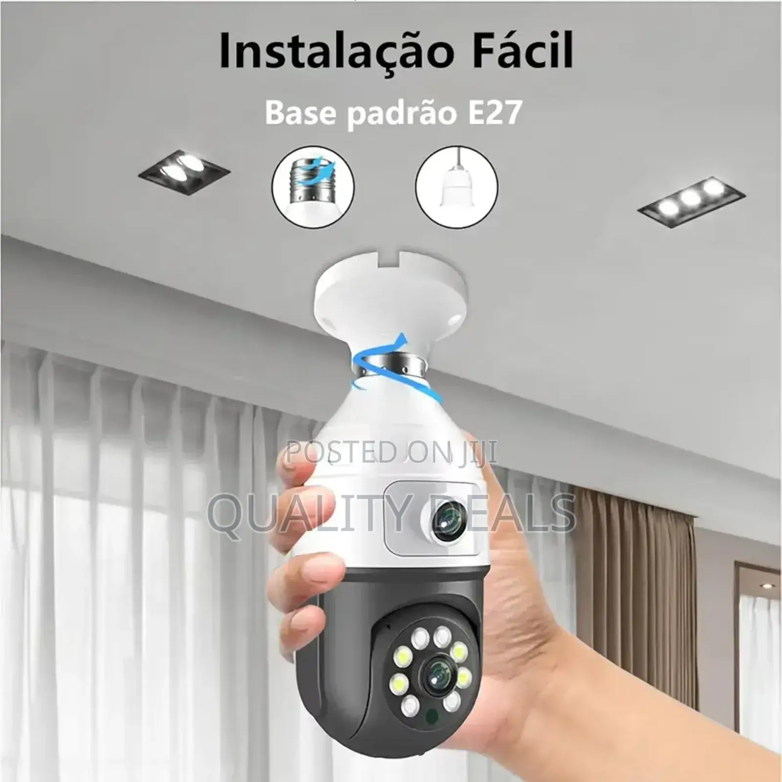 Bulb Security Camera – 6mp Dual Lens Wifi Ip Cam
