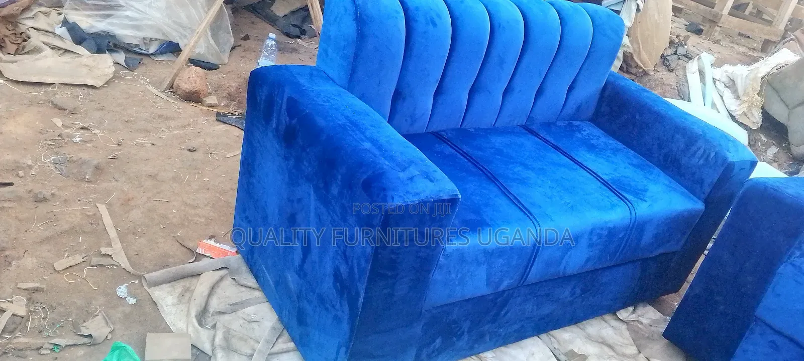 Blue 2 Seater Sofa