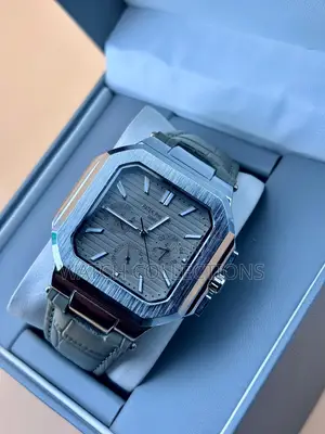Square Patek Phillipe Watch With Leather Straps