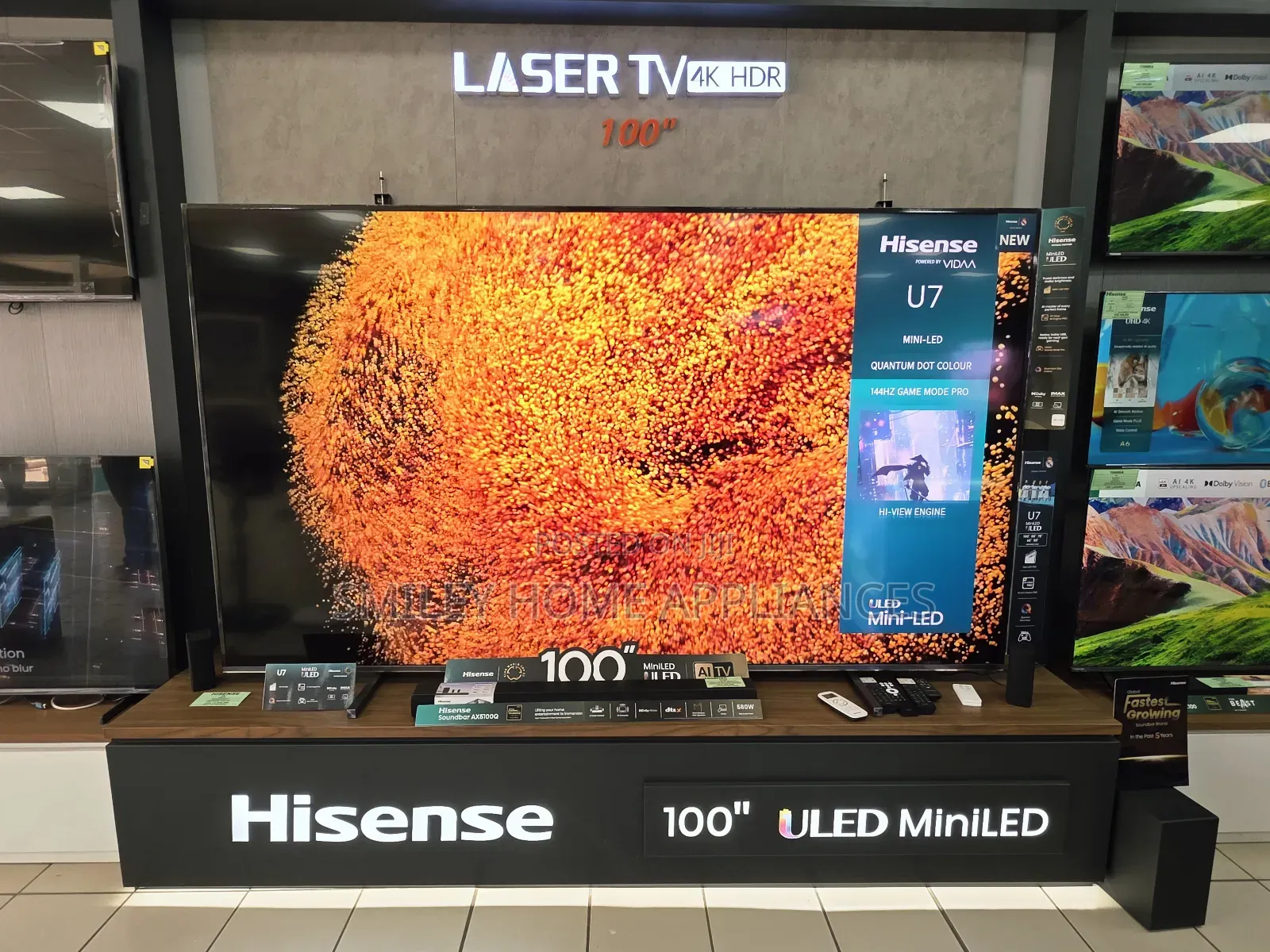 Hisense 100inches Quantum Dot Display Vidaa Smart Tv 100u7q Series
