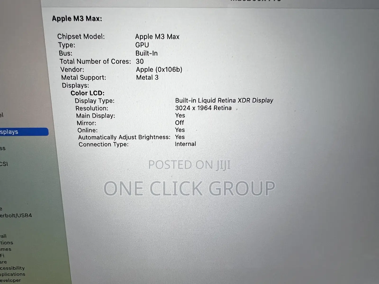 Laptop Apple MacBook Pro 2023 M3 Pro 14-Inch 36GB Apple M3 Max 1T