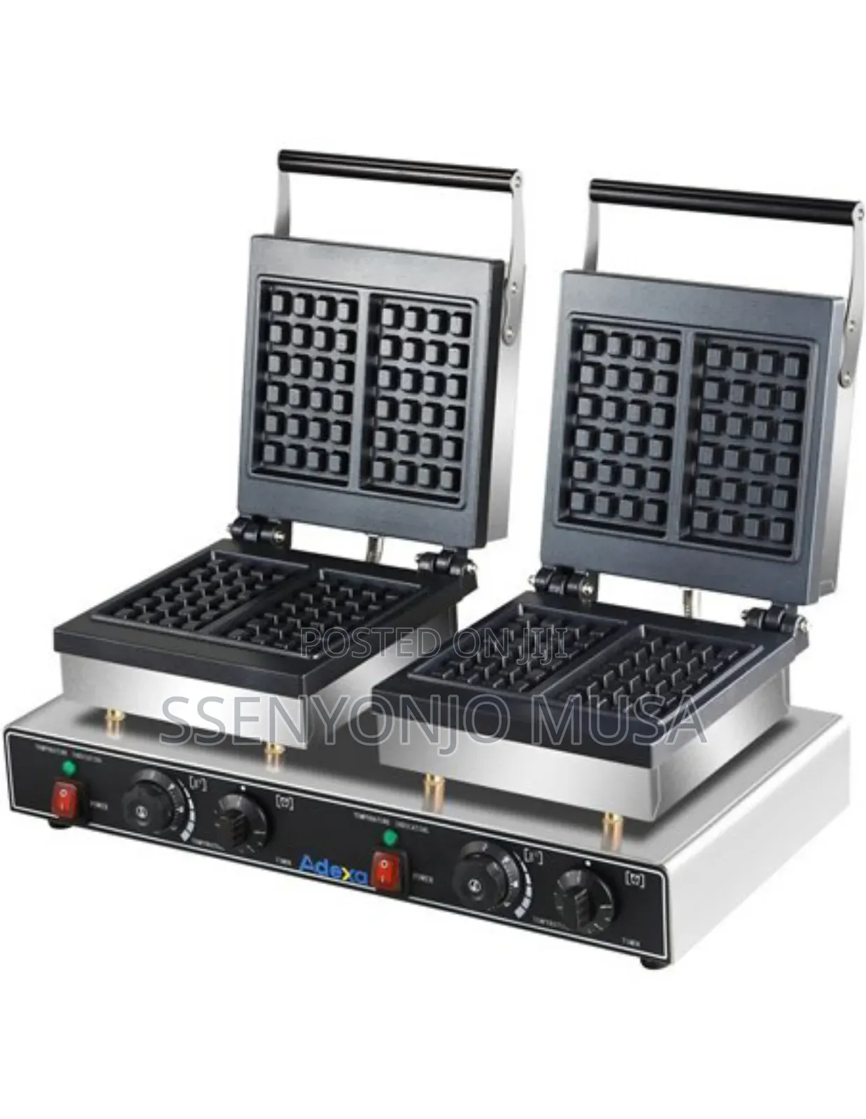 Commercial Double Waffle Maker – 3.2kw Powerful Non-Stick Dual Plates