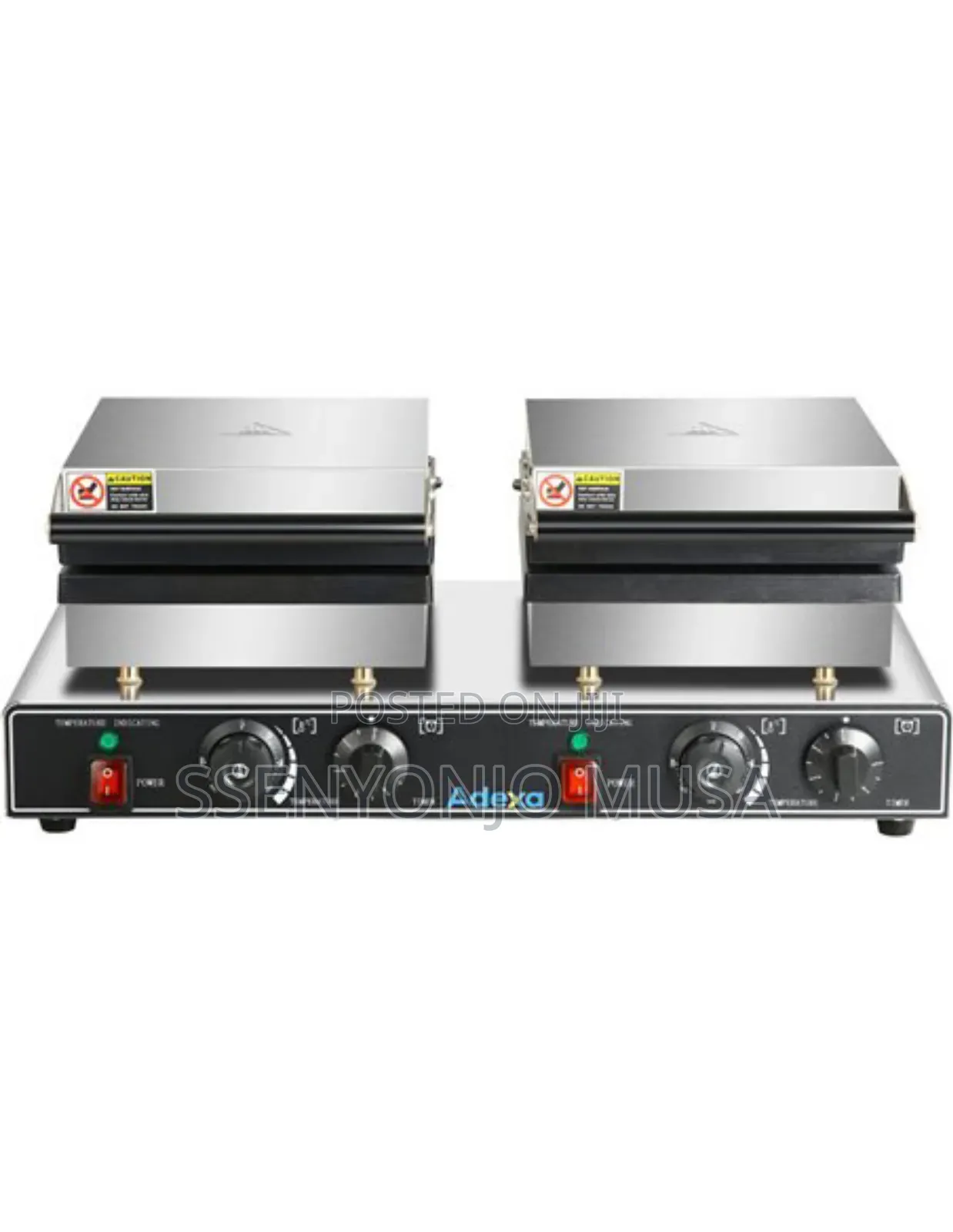 Commercial Double Waffle Maker – 3.2kw Powerful Non-Stick Dual Plates