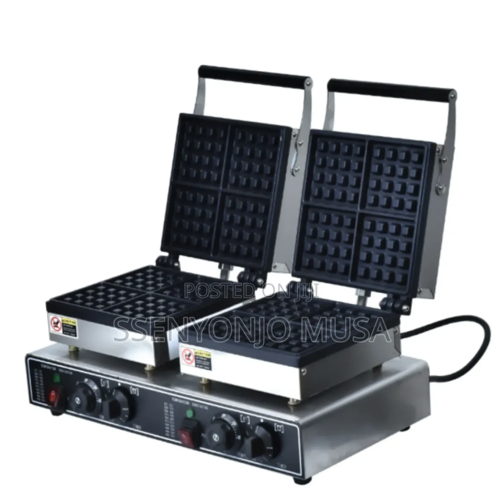 Commercial Double Waffle Maker – 3.2kw Powerful Non-Stick Dual Plates