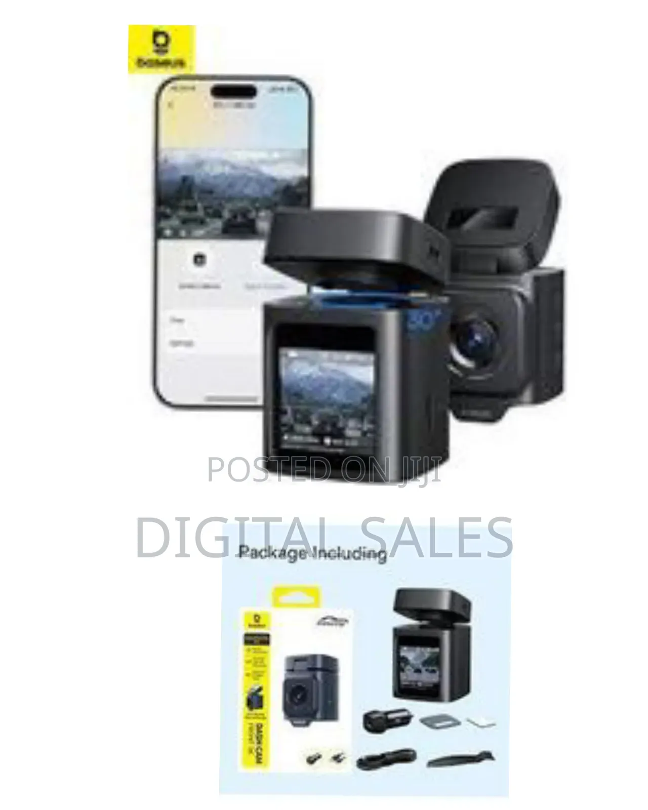 Baseus Prime Trip Dash Cam for Cars Vd1 Front and Rear, +108