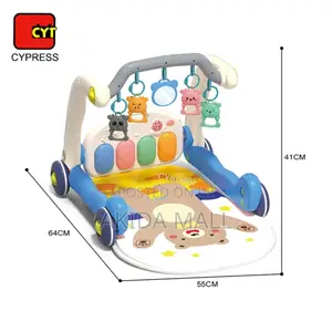 Baby Play Mat Gym, 4 in 1 Kick and Play Piano Gym With Music Light