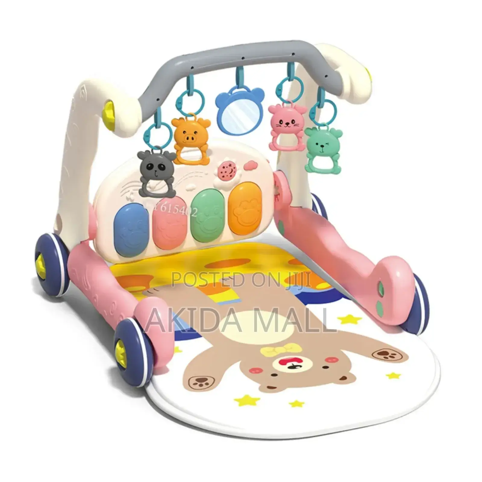 Baby Play Mat Gym, 4 in 1 Kick and Play Piano Gym With Music Light
