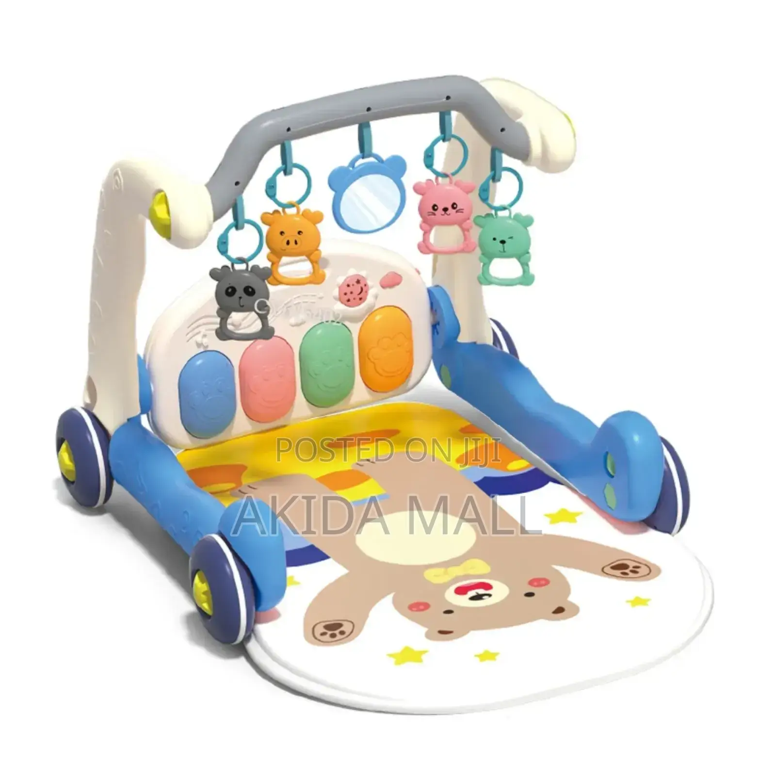 Baby Play Mat Gym, 4 in 1 Kick and Play Piano Gym With Music Light
